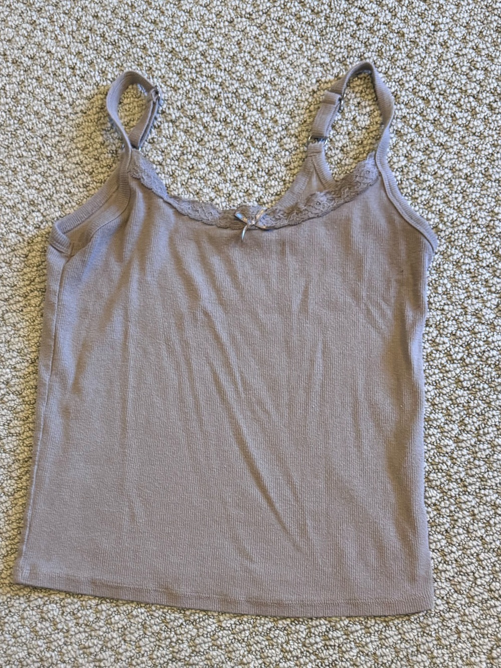 Hollister Women’s Lace-Trim Tank Top - Taupe